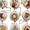 Набор для вышивания рождественских украшений Ручная вышивка Украшение для елки/снеговика/оленя/носка Полный стартовый набор для вышивания крестом для взрослых начинающих