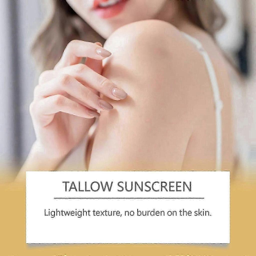 Beef Tallow Sunscreen Cream - Natural UV Protection & Moisturizer, Lightweight & Reapply for Outdoor Skin Care