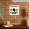 2D Flat 1pc, Decorative Aluminum Plaques and Ornaments, Cat-Themed, Classic Retro Style, Perfect for Porches, Patios, Garages, and Gardens, Great