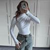 2024 Autumn/Winter Women's Slim Fit Pleated High Collar Long Sleeve Solid Color Fashion Tops