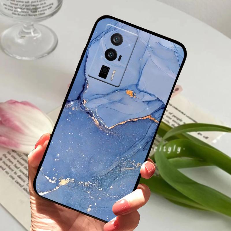 Для Xiaomi Poco F5 5G / F5Pro Чехол Силиконовый Ударопрочный Мягкий ТПУ Чехол для Телефона для POCO F5 Pro Capas Funda на PocoF5 Роскошный Coque