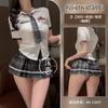 Erotic Underwear J Sexy British Senior Dress Cos Uniform Temptation, Pleated Plaid Miniskirt Erotic Suit