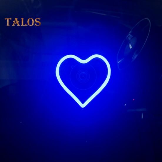 Светодиодный неоновый светильник в форме сердца, режимы стробоскопической вспышки, суперяркий, простая установка, светодиодный дисплей, вывеска, автомобильное освещение, аксессуары