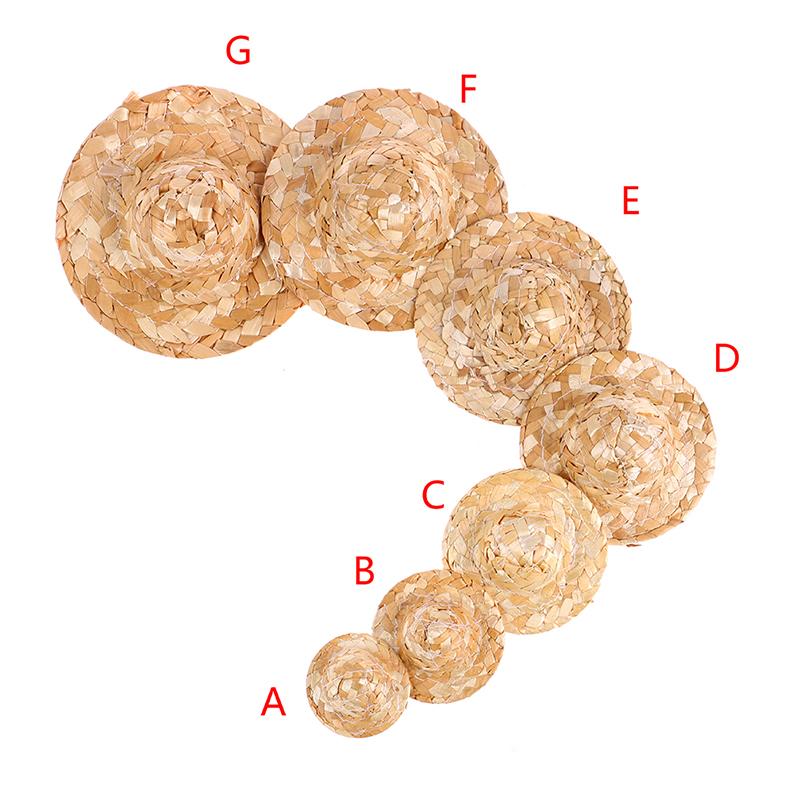 2 шт., ручная работа, маленькая соломенная шляпа, украшение для куклы, аксессуары для ювелирных изделий своими руками