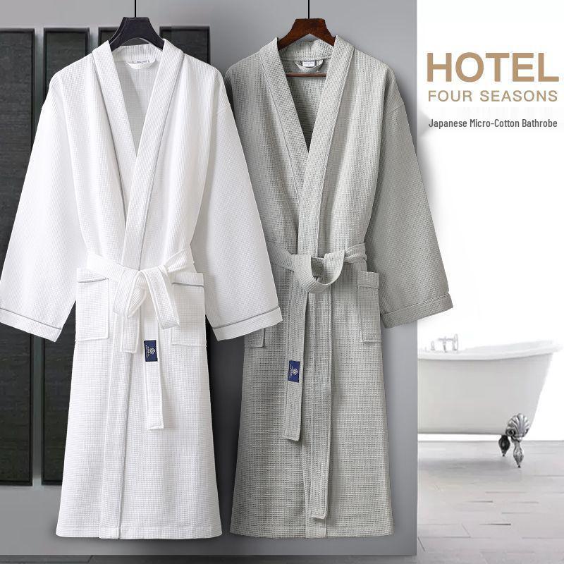Хлопковый халат-юката G5Z: Впитывающее, быстросохнущее полотенце для мужчин и женщин - Идеально для осенней/зимней одежды для сна после купания