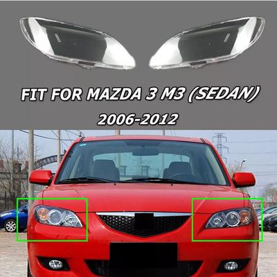 Накладки на фары левая/правая для Mazda 3 Седан 2006-2012 Axela BK 2003-2008 Прозрачный корпус Передние фары Стекло корпуса Отражатель