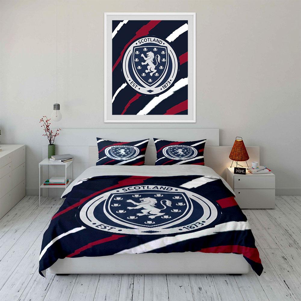Scotland Flag Bedding Set Bedding Duvet Cover Set Duvet Cover Pillowcases  (1 * Duvet Cover 2 * Pillowcases, without duvet insert)