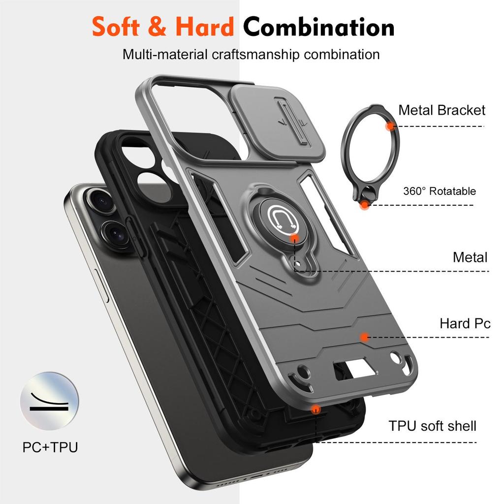 Новый чехол с держателем-кольцом для iPhone 15 Pro Max и 14 Pro