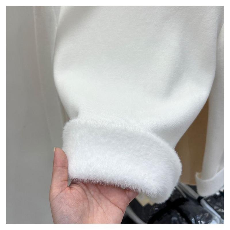 Волосатый свитер с воротником-стойкой для женщин, зимний новый стиль, теплый и толстый свитер-пуловер, популярный модный базовый топ