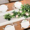 AIMEKE 2 Pack Artificial Eucalyptus Garland 6 Ft Faux Greenery Vines Weatherproof White Flowers for Wedding Garden Indoor Outdoor Decor