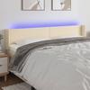 VidaXL LED Headboard Bedroom Furniture Double Bed Accessory Head of Bed Frame Interior Cream 3122975