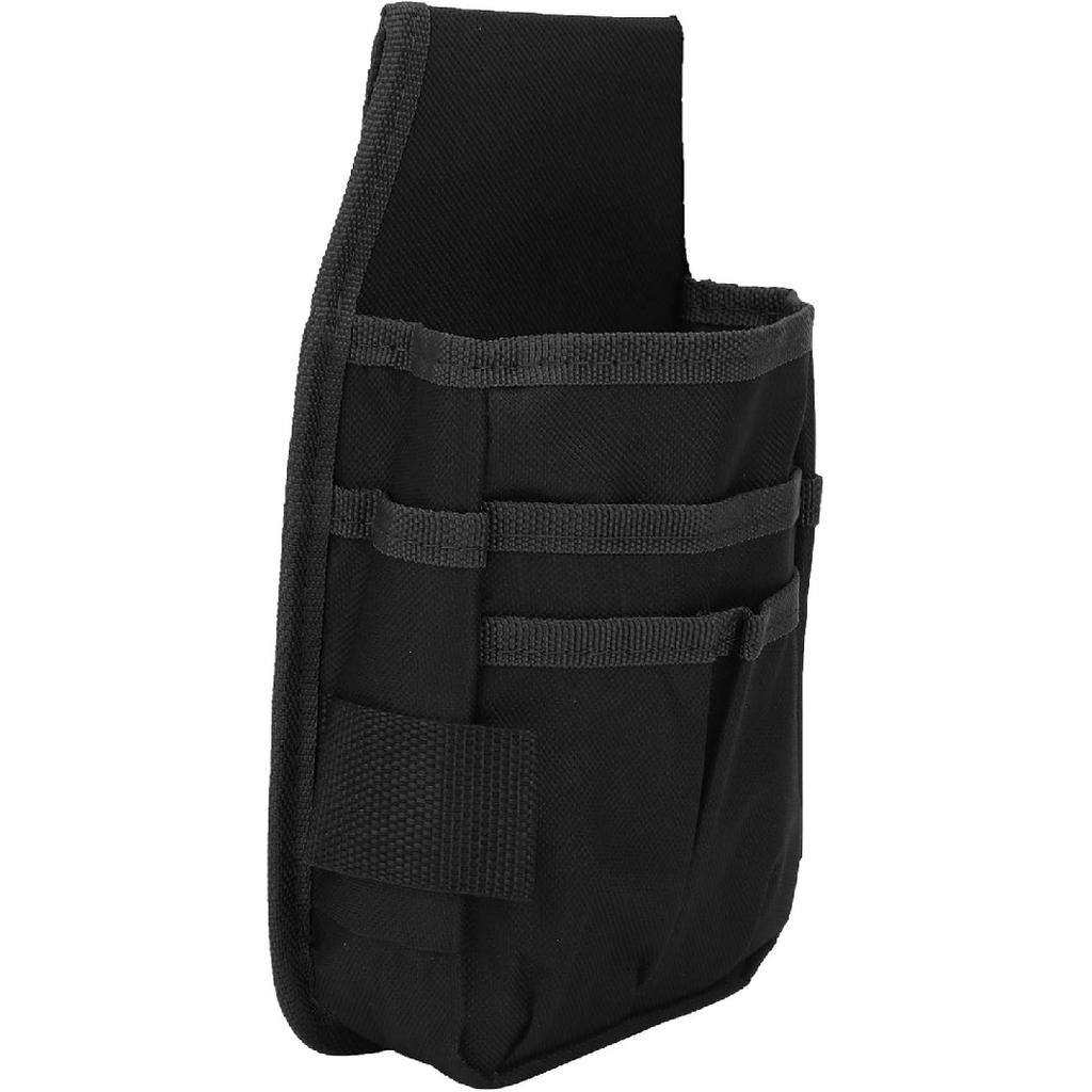 Сумка для инструментов на пояс, маленькая сумка для инструментов электрика с несколькими карманами, небольшой держатель для инструментов, сумка для инструментов (Черный край)