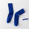 Однотонные яркие осенне-зимние высокоэластичные гольфы для девочек, чулки в рубчик и полоску выше икры