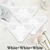 FINETOO 3PCS/Set Women Sexy Lace Panties Underwear Exotic Briefs Female Underpants Soft Lingerie Temptation Embroidery Intimates