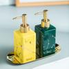 Цветной керамический дозатор для мыла для ванной, бутылка для шампуня, креативный цвет, бытовой дозатор жидкого мыла, кабины, отель, апартаменты