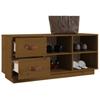 Shoe Bench Honey Brown 100 x 34 x 45 cm Solid Pine Wood