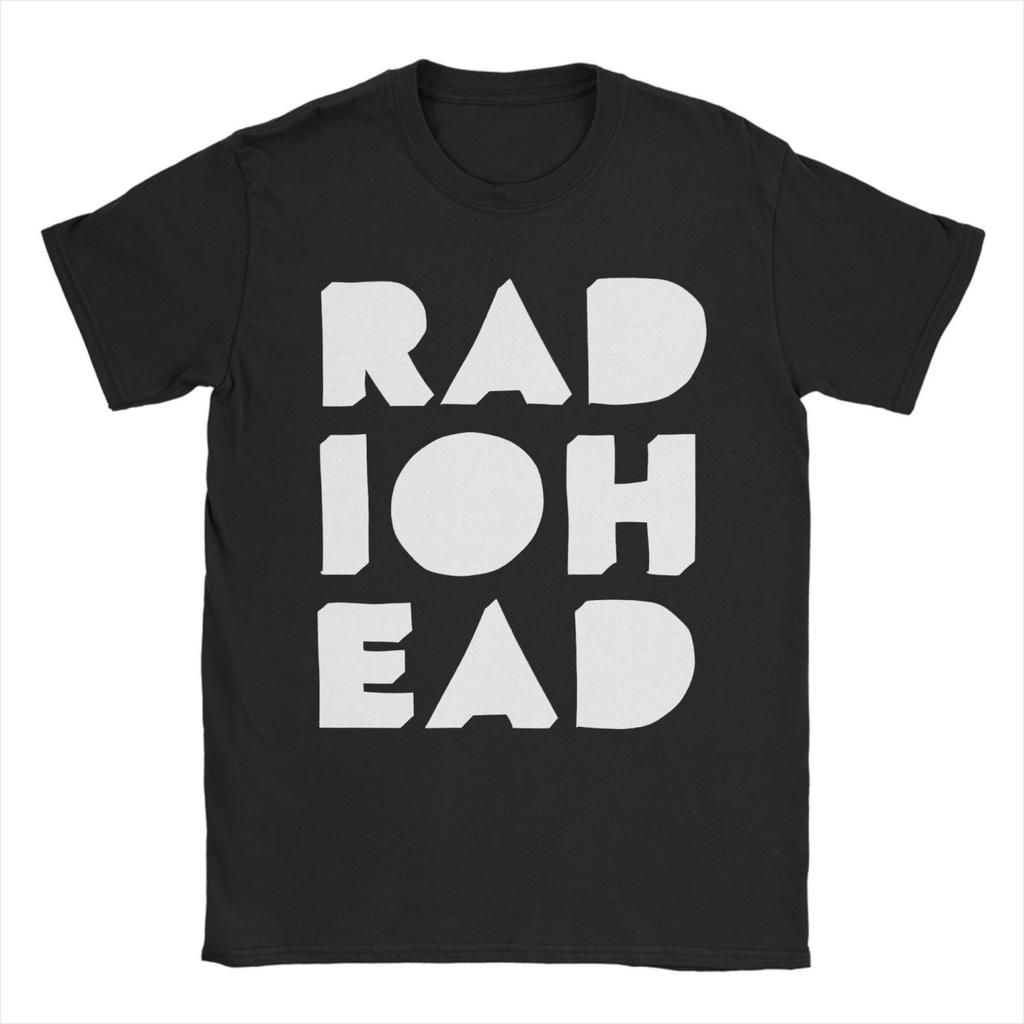 Мужские футболки Radiohead из чистого хлопка, забавные футболки с коротким рукавом и круглым вырезом, размер 6XL.