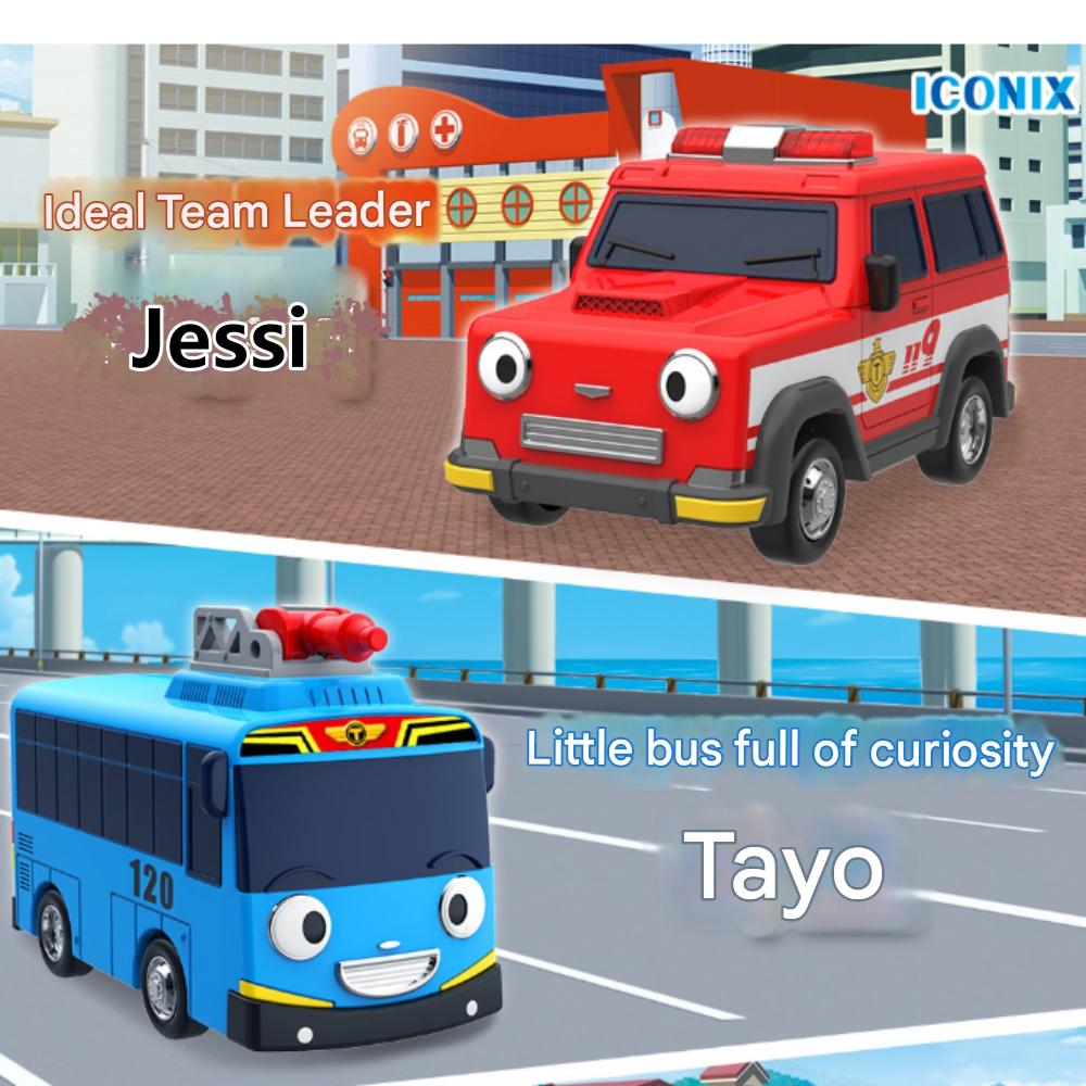 Tayo Special Little Bus Friends Mini Car Set 9 (4 Cars : Jessi+Tayo+Noah+Tanker)