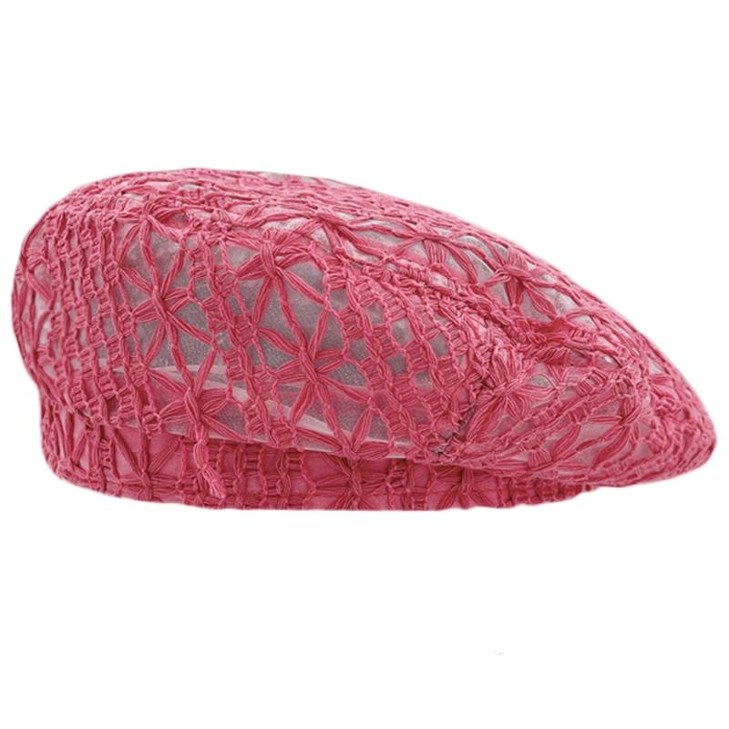 Женские хлопковые береты, вязаная крючком объемная шапка-бини, вязаная шапка ручной работы с вырезом, летняя кепка с цветочным принтом и черепом, цвет на выбор