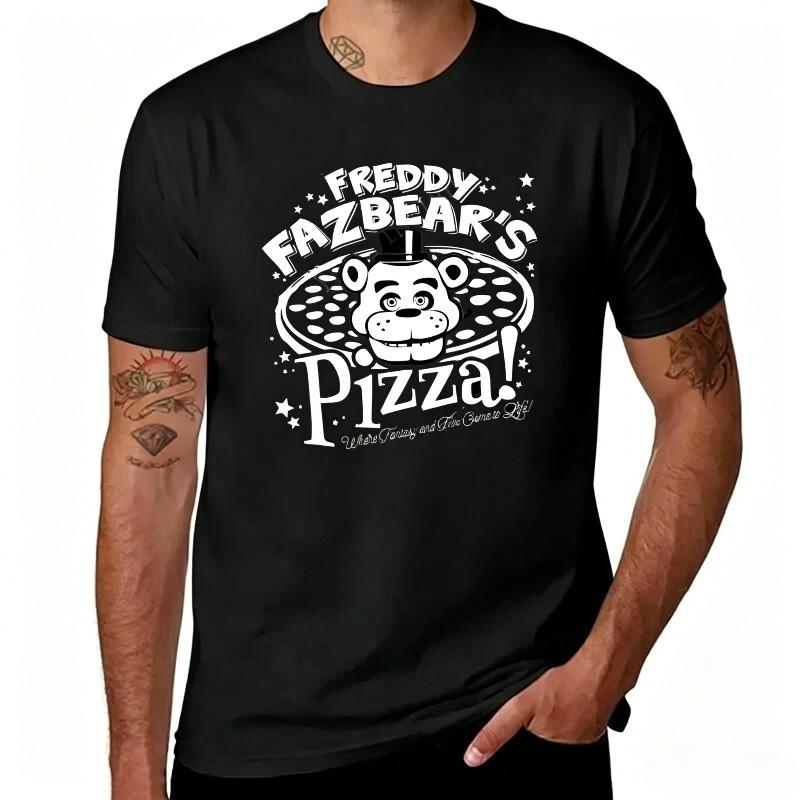 Футболка с принтом Fazbear Pizza из Five Nights At Freddy's Унисекс Топы Футболка Freddy FNAF Мужчины Женщины