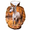 New Horse Hoodies Animal 3D Print Hoodie Men Women Streetwear Hooded Sweatshirts Oversized Pullovers Kids Tops Unisex Clothing
