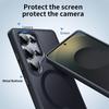 Для Samsung Galaxy S25 Ultra S24 Plus Вращающийся на 360° Сплавной Держатель Чехол для Телефона Матовый Прозрачный Чехол с Поддержкой Беспроводной Зарядки MagSafe