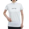 [Pin Apparel] Women's Short-sleeved High-neck Shirt (moisture-wicking, Quick-drying, UV Protection)  Golf Innerwear  622-4167204 030White M