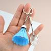 Креативный брелок для бадминтонной ракетки, сплав, держатель для ключей, аксессуар для любителей спорта и для модного повседневного использования