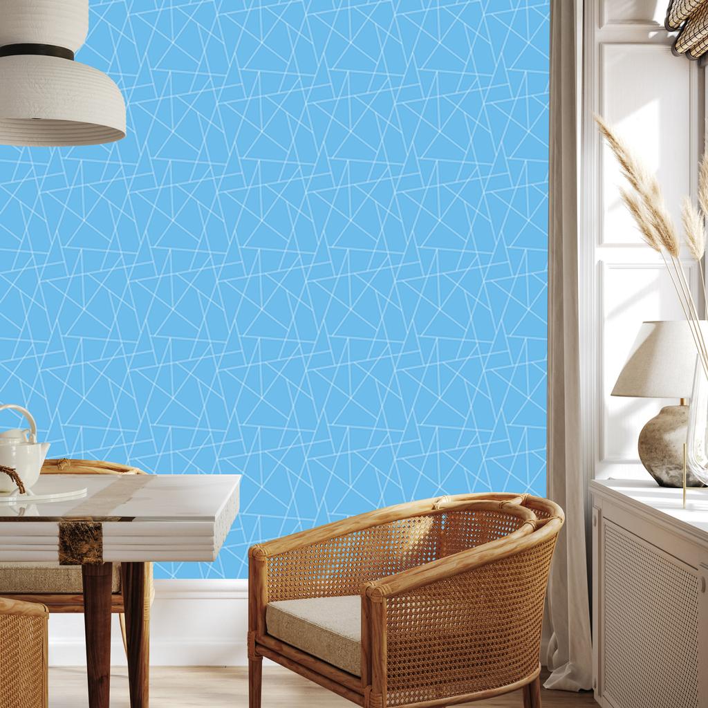 Wallpaper Geometric pattern azure, azure mountain 50x1000