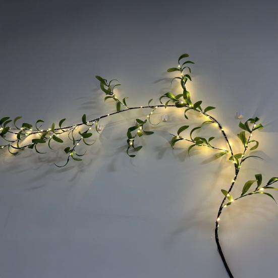 Светящаяся искусственная оливковая гирлянда 6 футов, гирлянда с огоньками, искусственная зелень, олива