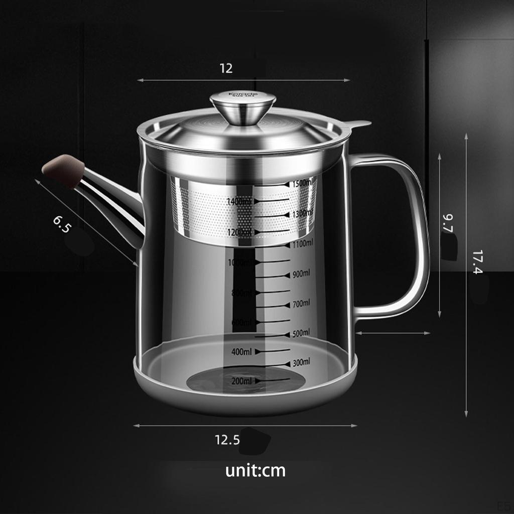 Glass Tea Infuser Pitcher for Beverages