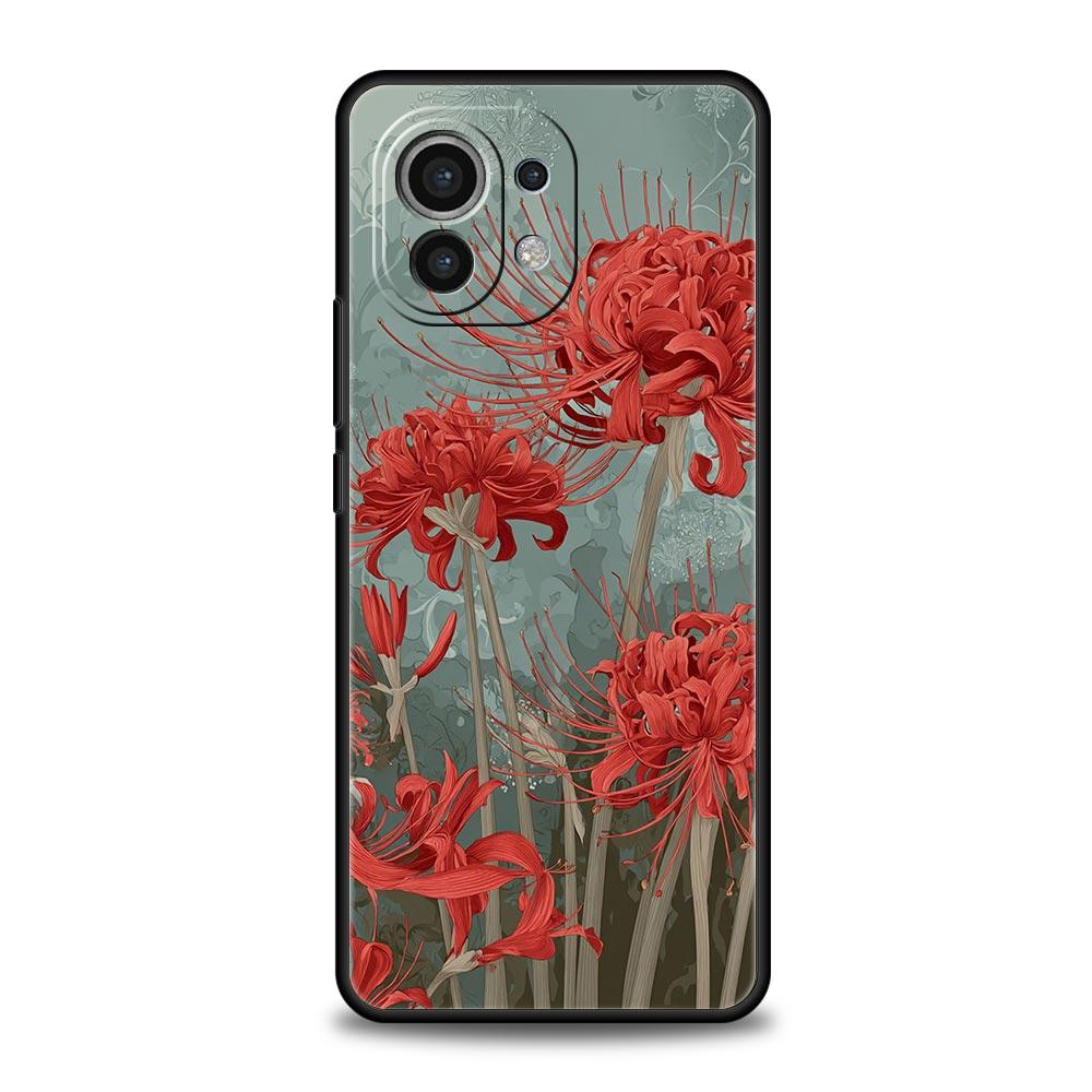 Чехол для телефона для Xiaomi Mi 17 15 14 13 12 11 Ultra 15T 14T 13T 12T 11T Pro Lite 5G Мягкий ТПУ Capas Lycoris Radiata Fundas Сумка