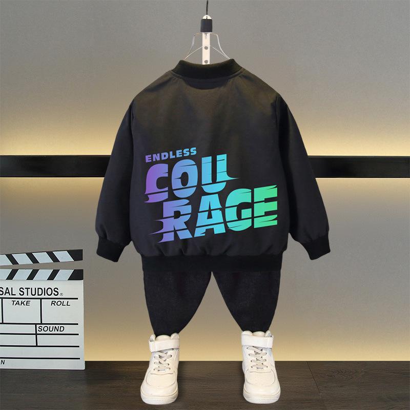 Весна Осень Детские Мальчики и Девочки Куртка Модная Мультяшный Медведь Узор Детская Ветровка Пальто Для Детей Верхняя Одежда Одежда 2-12 Лет