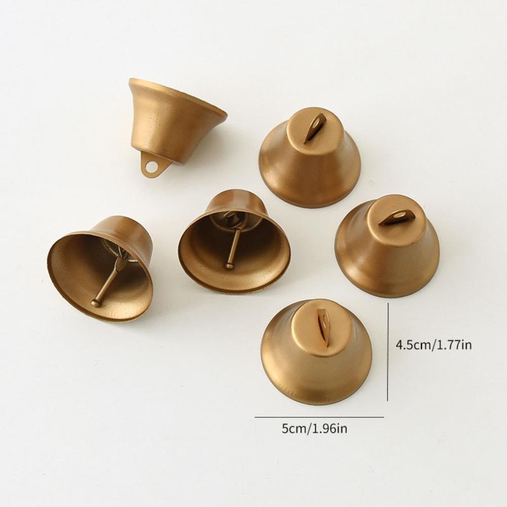 6pcs Multifunctional Iron Christmas Bell Cone Shape Pinecone Wind Chimes Bells DIY Star Jingle Bells Home Garden Decor