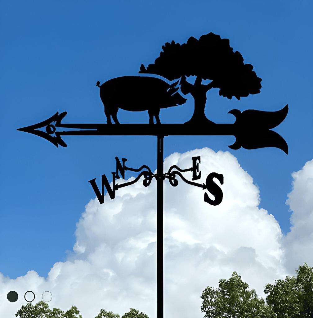 Декоративный железный флюгер - наружное украшение для металлической крыши