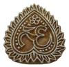 Ручная резная форма сердца Om Symbol Printing Wood Blocks Te x tile Wooden