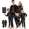 Print Cute Family Set Pajamas, Home Clothes, Family Set Long Sleeve Top Pants Set