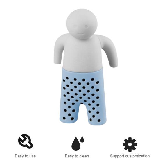 Подвесной силиконовый заварник для чая, тонкая сетка, мужская форма, пищевой класс, листовой чай, более крутой фильтр, ситечко для чайной, кухонные принадлежности