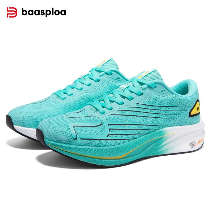 BAASPLOA Женские кроссовки для тренировок, легкие, амортизирующие, нескользящие, кроссовки с карбоновой пластиной, дышащие, нескользящие, удобные, женские кроссовки для бега на открытом воздухе