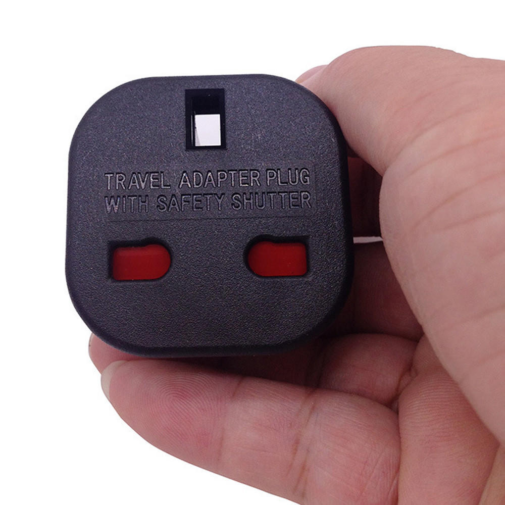 Адаптер для путешествий из Великобритании в ЕС, штекер 2 в 1, адаптер