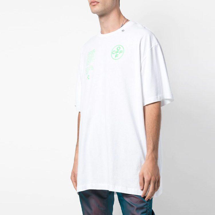 OFF WHITE Ss20 T Shirts Men's Crew Neck Moderate Straight Fit OMAA038R201850060145