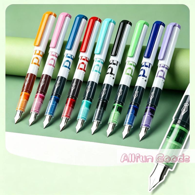 [TG835]0.38mm Multi Color Liquid Ink Fountain Pens Large Capacity No Refill Needed For Students Daily Writing Note Taking