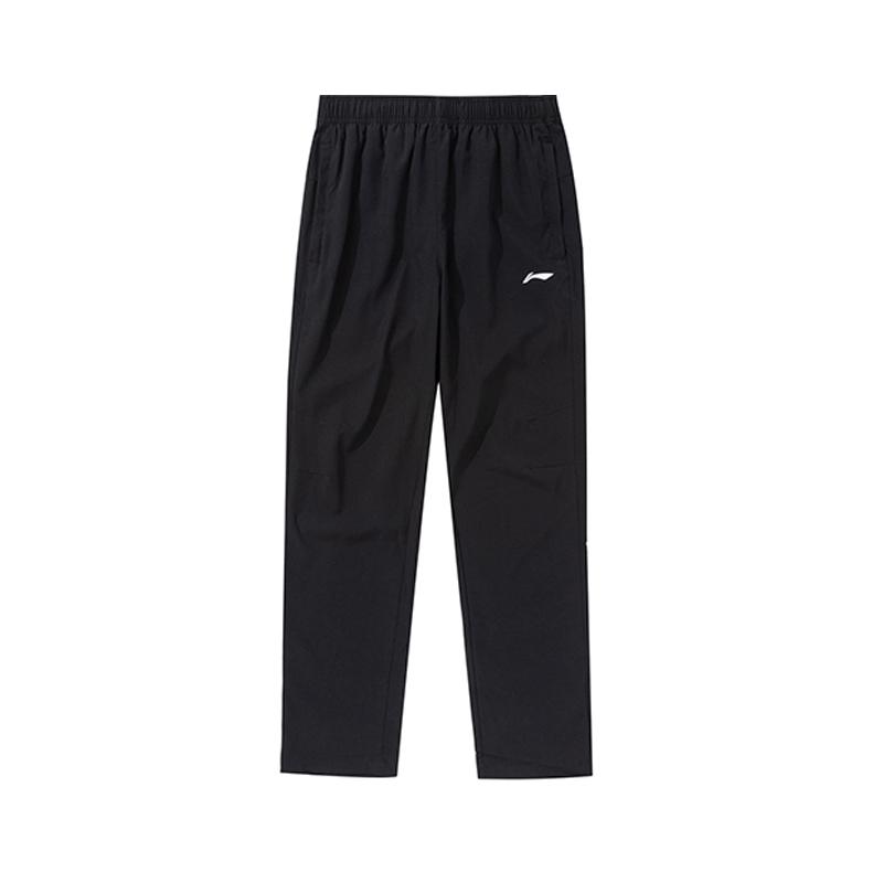 Li-Ning Футболка с коротким рукавом из хлопка с рисунком из мультфильма, тонкая, быстросохнущая, повседневная, спортивный костюм, мужские топы, черная, AHSR401-2+AYKT413-1