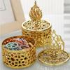 Handheld Candy Container Box European Style Packaging Gift Box Portable Gold Hollow Box  Home Decor