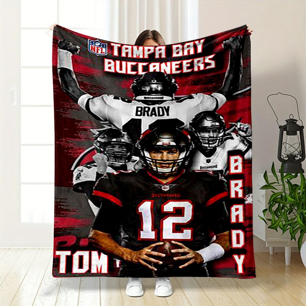 Tom Brady NFL Poster Style Blanket Design Flannel blanket for bedroom, living room, sofa, and nap sofas.