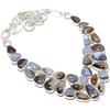 Montana Agate Gemstone Handmade 925 Silver Jewelry Necklace 18" JCN484-4