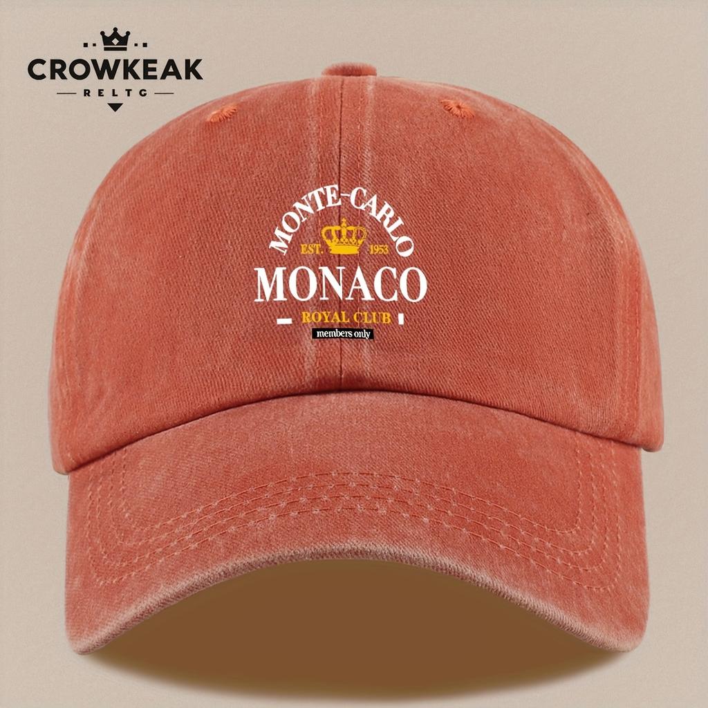 Кепка-бейсболка Винтажная Королевского Клуба Монако Регулируемая Snapback Легкая Унисекс Шляпа для Рыбалки на Открытом Воздухе Пляжа Барбекю