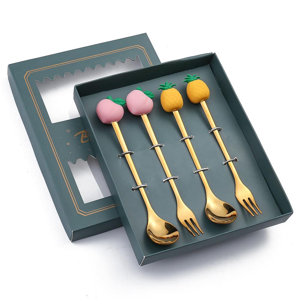 HANYANG 410 Stainless Steel Cutlery Home Hotel Use Cute Spoon Fork Western Cutlery