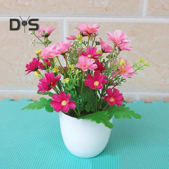 Искусственный цветок в горшке Декор для вечеринки Пластиковый DIY Искусственный цветок в горшке