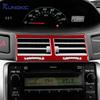 Real Soft Carbon Fiber Sticker For Toyota Yaris 2006 2007 2008 2009 2010 2011 LHD RHD Car Central Control Air Outlet Accessories